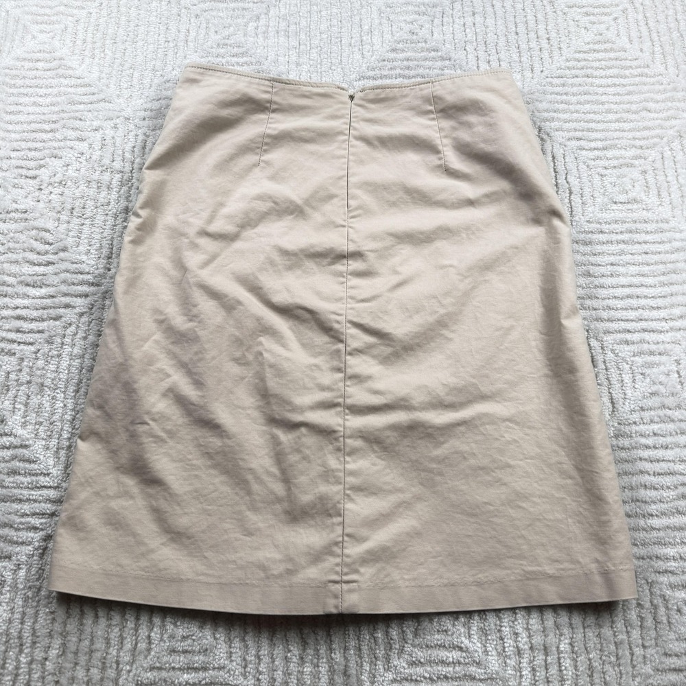 Banana Republic Skirt Womens 6 Beige Twill A Line Stretch Pockets Work Office - Picture 2 of 10